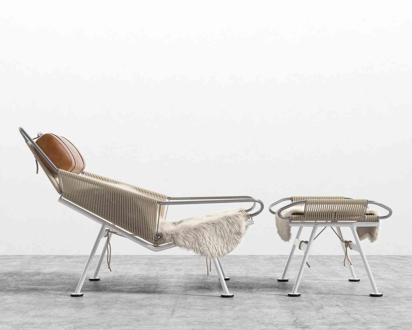 Flag Halyard Chair and Ottoman