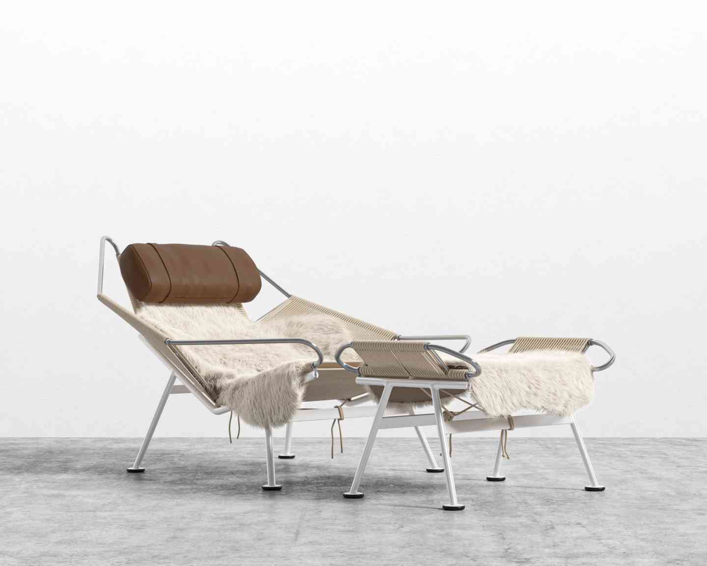 Flag Halyard Chair and Ottoman
